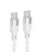 Usb Кабель-зарядка Type-C на Type-C HOCO X99 Crystal icе 3A 60W 1м силиконовый серебристый