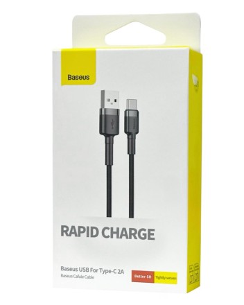 Usb Кабель-зарядка TYPE-C Baseus Cafule 2A 3м (CATKLF-UG1) черный