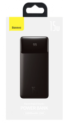 Powerbank Baseus Bipow Digital Display 15W, 3A, 20000мАh (PPDML-J01) черный