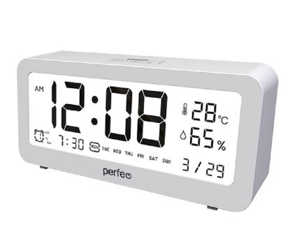 Часы-метеостанция Perfeo Brisa (PF-S8827) белые