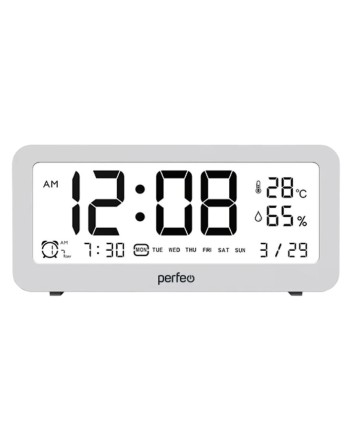 Часы-метеостанция Perfeo Brisa (PF-S8827) белые