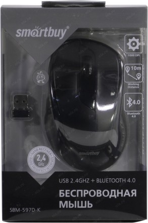 Мышь беспроводная Smartbuy 597 черная SBM-597D-K