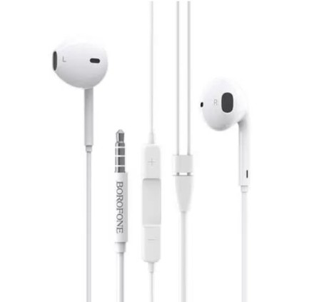 Наушники с микрофоном Borofone BM30 1.2м белые