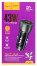 Автомобильное зарядное устройство Hoco NZ8 1USB/1C 18W/25W черное