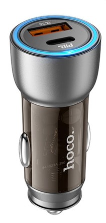 Автомобильное зарядное устройство Hoco NZ8 1USB/1C 18W/25W черное
