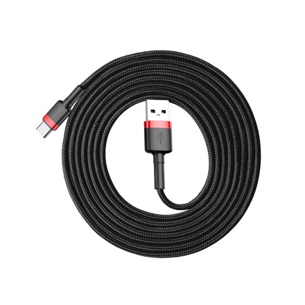 Usb Кабель-зарядка TYPE-C Baseus Cafule 2A 2м (CATKLF-C91) чёрно-красный