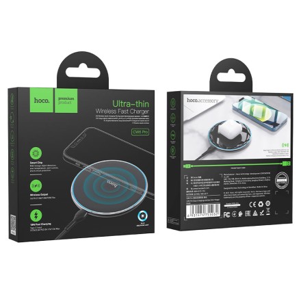 Беспроводное зарядное устройство Hoco CW6 Pro 15W черное
