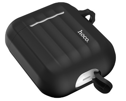 Силиконовый чехол для AirPods 1/2 Hoco WB10 черный