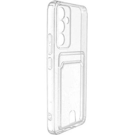 Чехол-накладка силикон с карманом под карту Samsung Galaxy A54 5G прозрачная