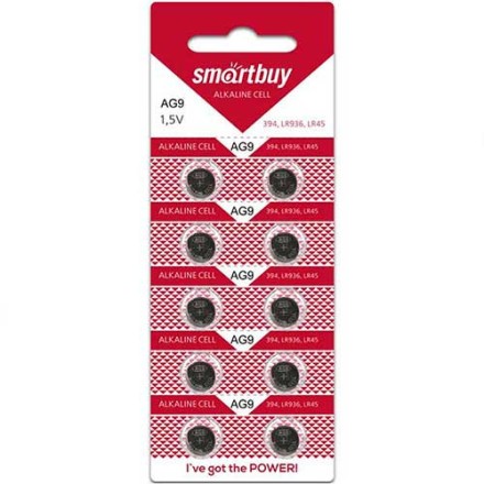 Батарейка часовая Smartbuy AG9-10B (200/2000) SBBB-AG9-10B