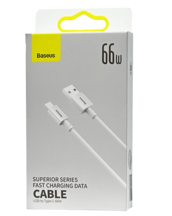 Baseus Superior Series Fast Charging Data Cable USB to Type-C 66W 2m White