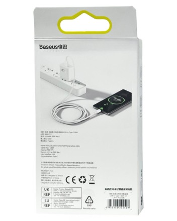 Baseus Superior Series Fast Charging Data Cable USB to Type-C 66W 2m White