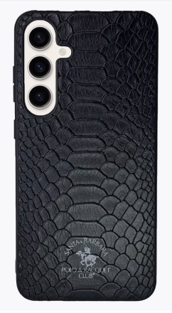 Накладка для Samsung Galaxy S24 Plus Santa Barbara под кожу чёрная