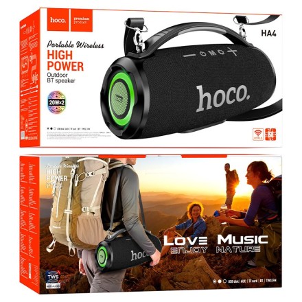 Bluetooth колонка Hoco HA4 Surge outdoor BT speaker черная
