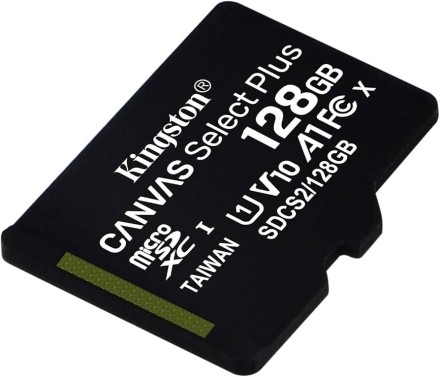 micro SDXC карта памяти Kingston 128GB Class10 UHS-I 100MB/s (SDCS2/128GBSP) без адаптера