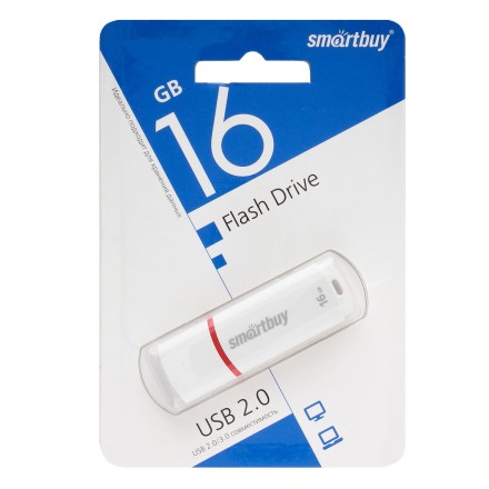 USB флеш накопитель Smartbuy 16GB Crown White (SB16GBCRW-W)