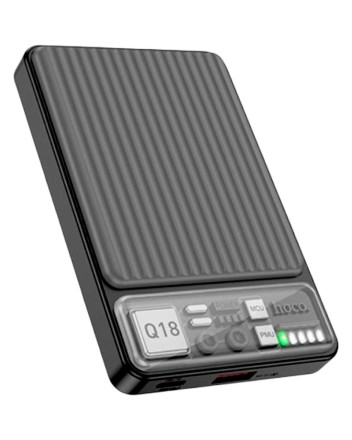 Беспроводное зарядядное устройство + Powerbank Hoco Q18 1USB/1C 18W/20W 10000mAh черное