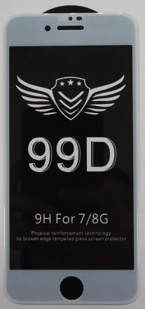Защитное стекло для i-Phone 7/8 99D белое