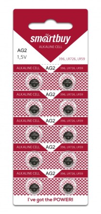 Батарейка часовая Smartbuy AG2-10B (200/2000) SBBB-AG2-10B