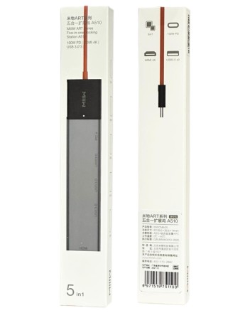 USB-хаб Xiaomi Type-C 5в1 3USB/1USB-C/HDMI 4K MWCMA05 серый