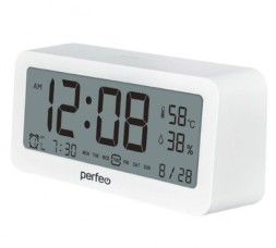 Часы-метеостанция Perfeo Vento (PF-S8826) белые