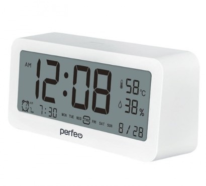 Часы-метеостанция Perfeo Vento (PF-S8826) белые
