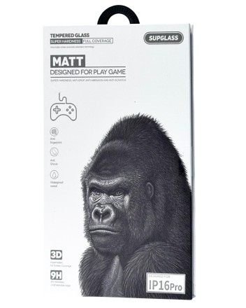 Защитное стекло матовое для i-Phone 16 Pro 6.3&quot; Supglass XC-13 3D