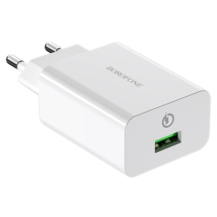 Сетевое зарядное устройство Borofone BA21A QC3.0 3A 18W белое