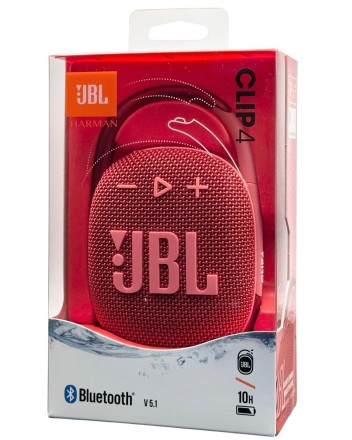 Bluetooth колонка JBL Clip 4 BT5.0/500mAh/6ч/5Вт/IP67 красная Оригинал