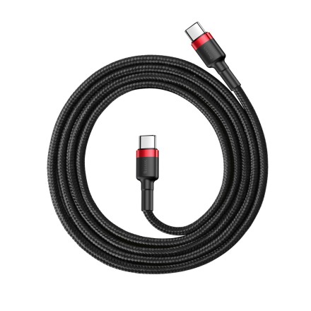 Кабель-зарядка Type-C на Type-C Baseus Cafule 100W 1м CATKLF-G91 красно-чёрный