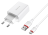 Сетевое зарядное устройство Borofone BA21A с кабелем Type-C, 1xUSB, 18W, 3A, белый