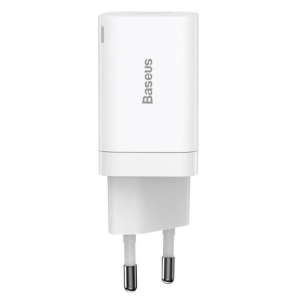 Сетевое зарядное устройство Baseus Super Si Quick Charger 1USB/1C 30W EU (CCSUPP-E02) белое