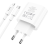 Сетевое зарядное устройство Hoco C94A с шнуром Type-C на Lightning 1C 20W белое