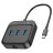 USB-С хаб Hoco HB35 3xUSB3.0/RJ45 0.2м черный