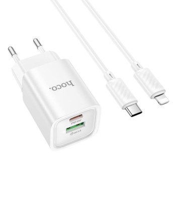 Сетевое зар. устр. Hoco C149A с шнуром Type-C на Type-C 1USB/1C QC3.0 30W белое