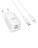 Сетевое зар. устр. Hoco C149A с шнуром Type-C на Type-C 1USB/1C QC3.0 30W белое