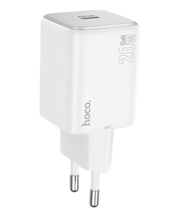 Сетевое зар. устр. Hoco N40 1C 20W белое