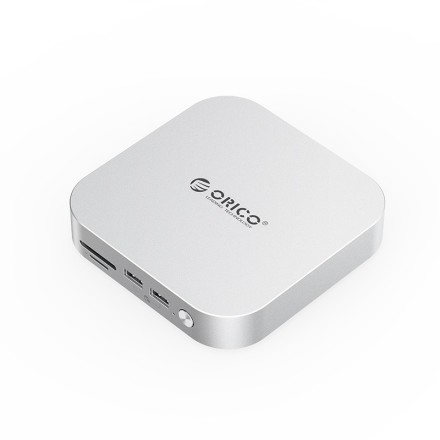 Док-станция + хаб Orico M47P для 2 SSD M.2 USB3.2x3/MicroSD/TF/Совместим с Mac Mini M4 черный