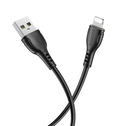 Usb Кабель-зарядка Lightning Borofone BX51 Triumph 2.4A 1м силиконовый черный