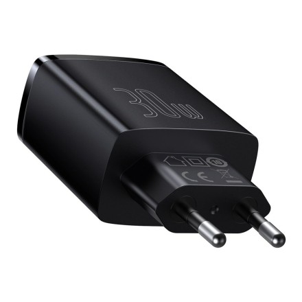 Сетевое зарядное устройство Baseus Super Si Quick Charger 2USB/1C 30W EU CCXJ-E01 черное