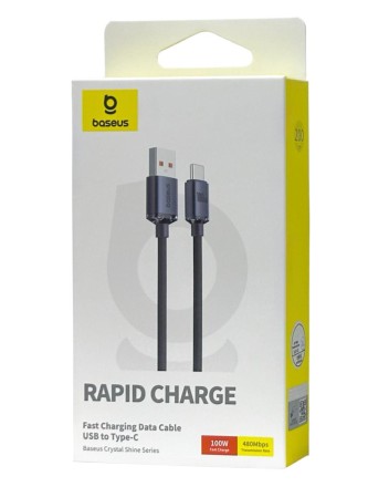 Usb Кабель-зарядка TYPE-C Baseus Crystal Shine 100W 2м CAJY000501 чёрный