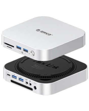 Док-станция + хаб Orico M49P для 1 SSD M.2 USB3.2x2/USB2.0x2/AUX/Mic/MicroSD/TF/Mac Mini 2024 черный