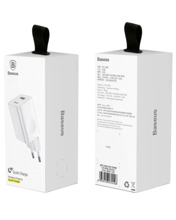 Сетевое зарядное устройство Baseus Charging Quick 1USB 3A 24W CCALL-BX02 белое
