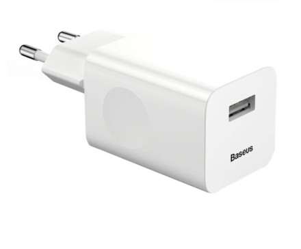 Сетевое зарядное устройство Baseus Charging Quick 1USB 3A 24W CCALL-BX02 белое