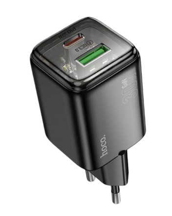 Сетевое зар. устр. Hoco N53 1USB/2С 30W черное