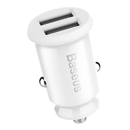 Автомобильное заряд. устр. Baseus Grain 2USB 3.1A CCALL-ML02 белое