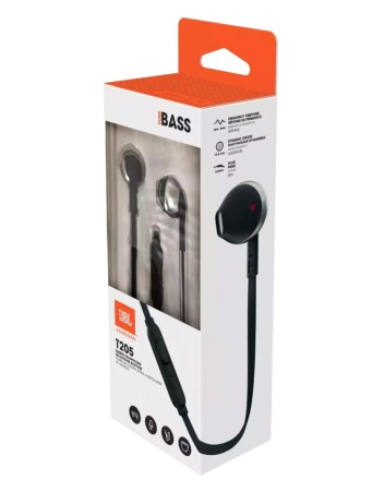 Наушники с микрофоном JBL T205 1.2м черные