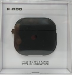 Кожаный чехол для AirPods 3 K-DOO CrashGuard черный