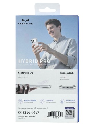 Накладка для i-Phone 17 Pro Max Keephone Hybrid Pro MagSnap прозрачный