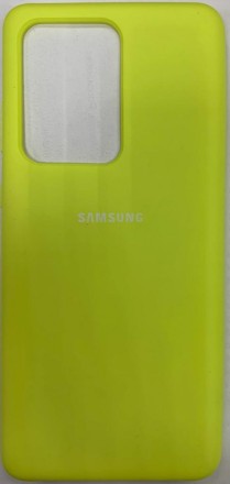Накладка для Samsung Galaxy S20 Ultra Silicone cover желтая